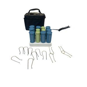 Conair 12 Hot Rollers Curlers Clips Mini Pro Travel Compact Soft Case